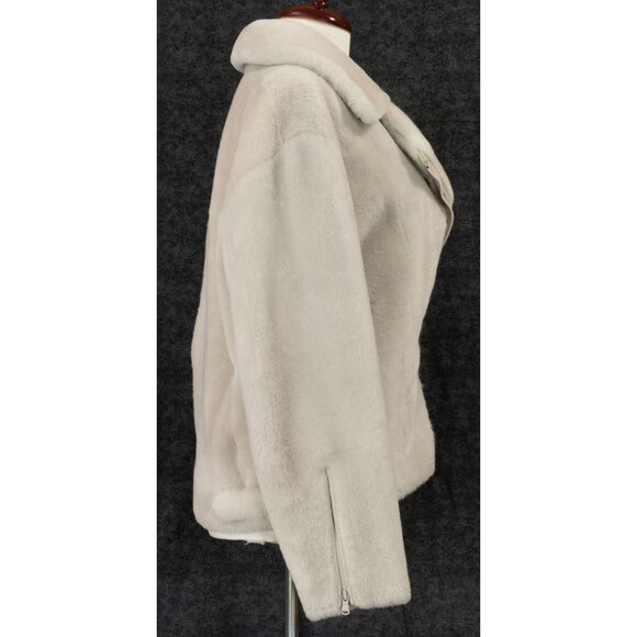 NWT $12250  BRUNELLO CUCINELLI BIKER SHEARLING FUR JACKET 2023 FALL SIZE 42 - Picture 8 of 10